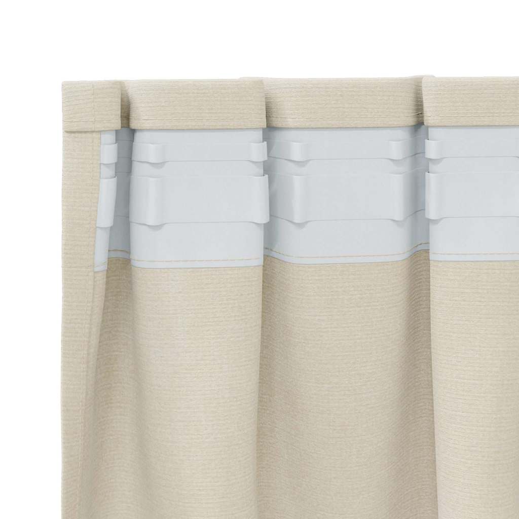 Rideaux occultants 2 pcs Crème 140 x 245 cm Velours