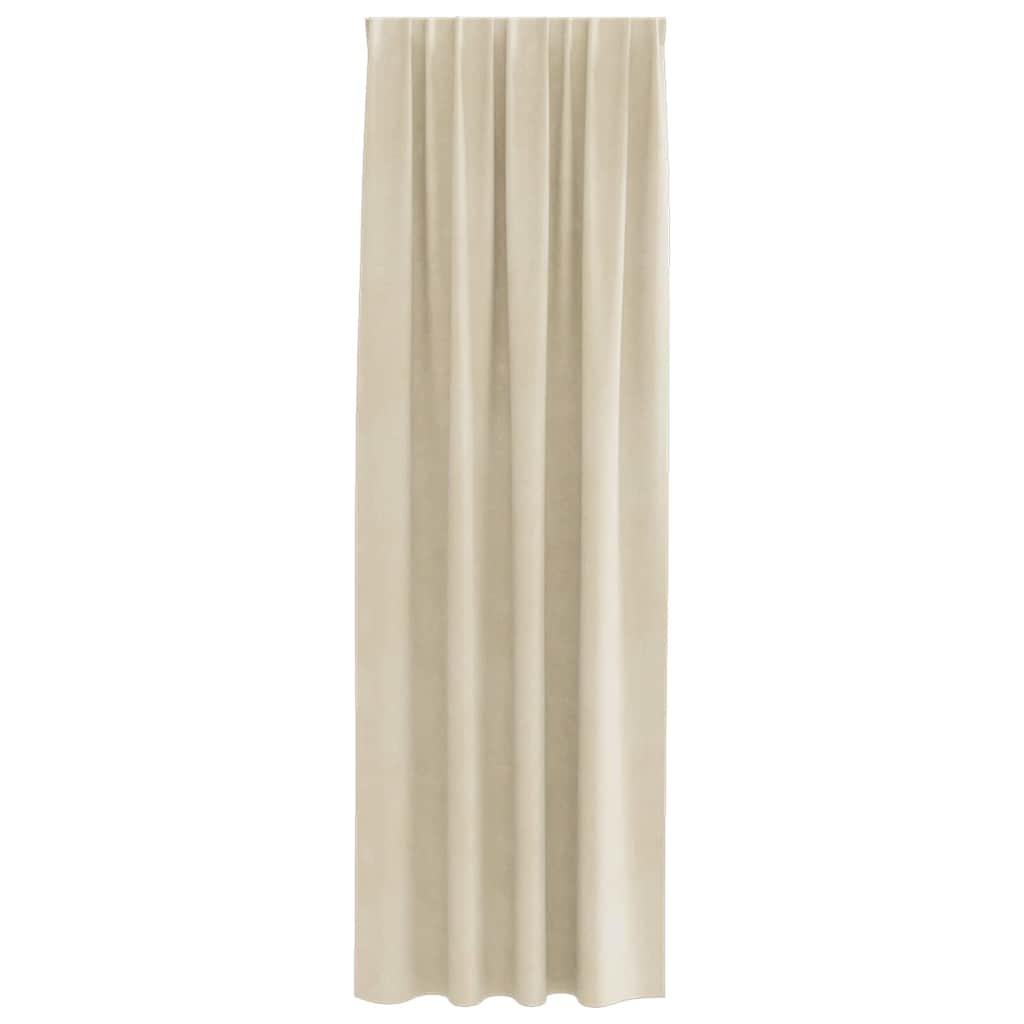 Rideaux occultants 2 pcs Crème 140 x 245 cm Velours