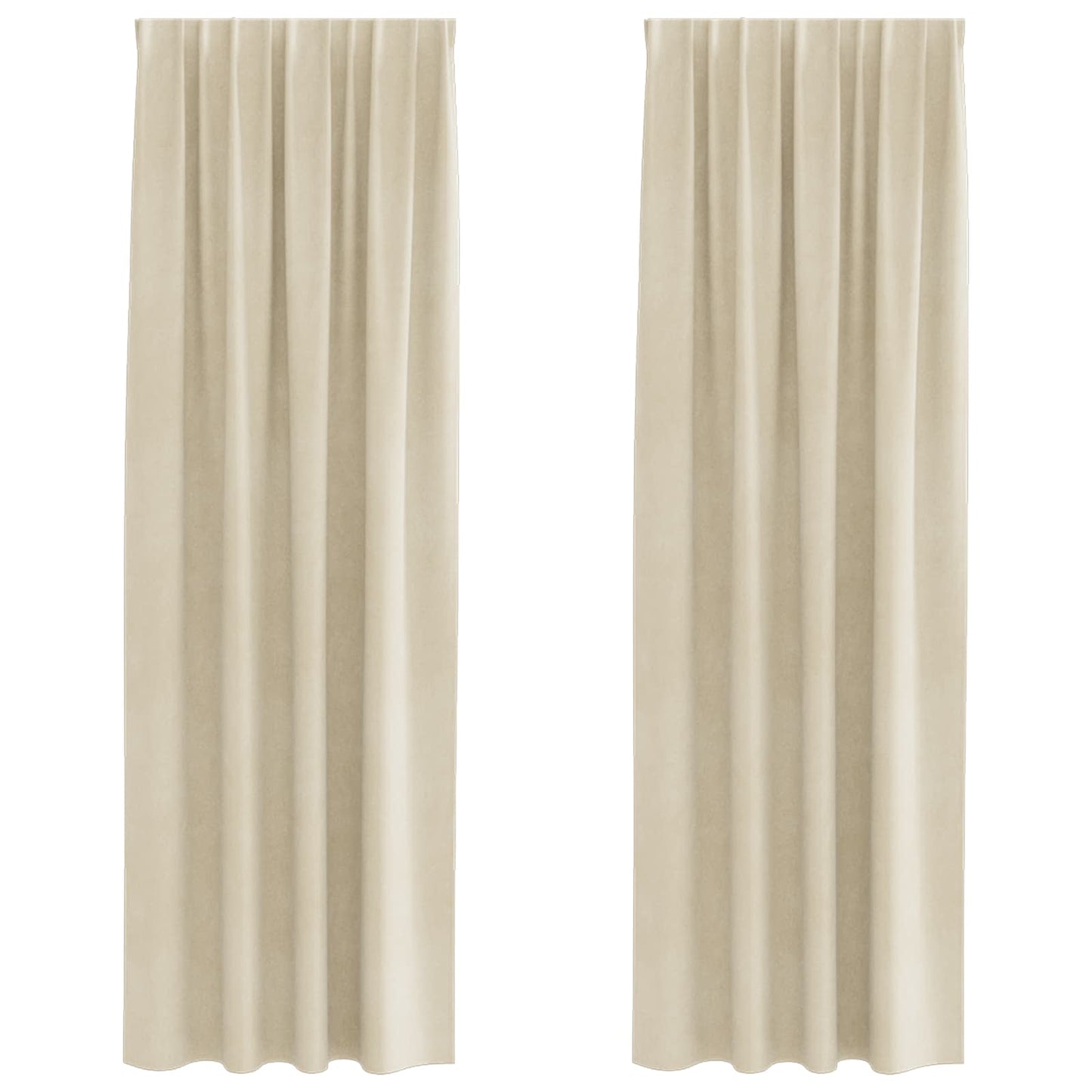Rideaux occultants 2 pcs Crème 140 x 260 cm Velours