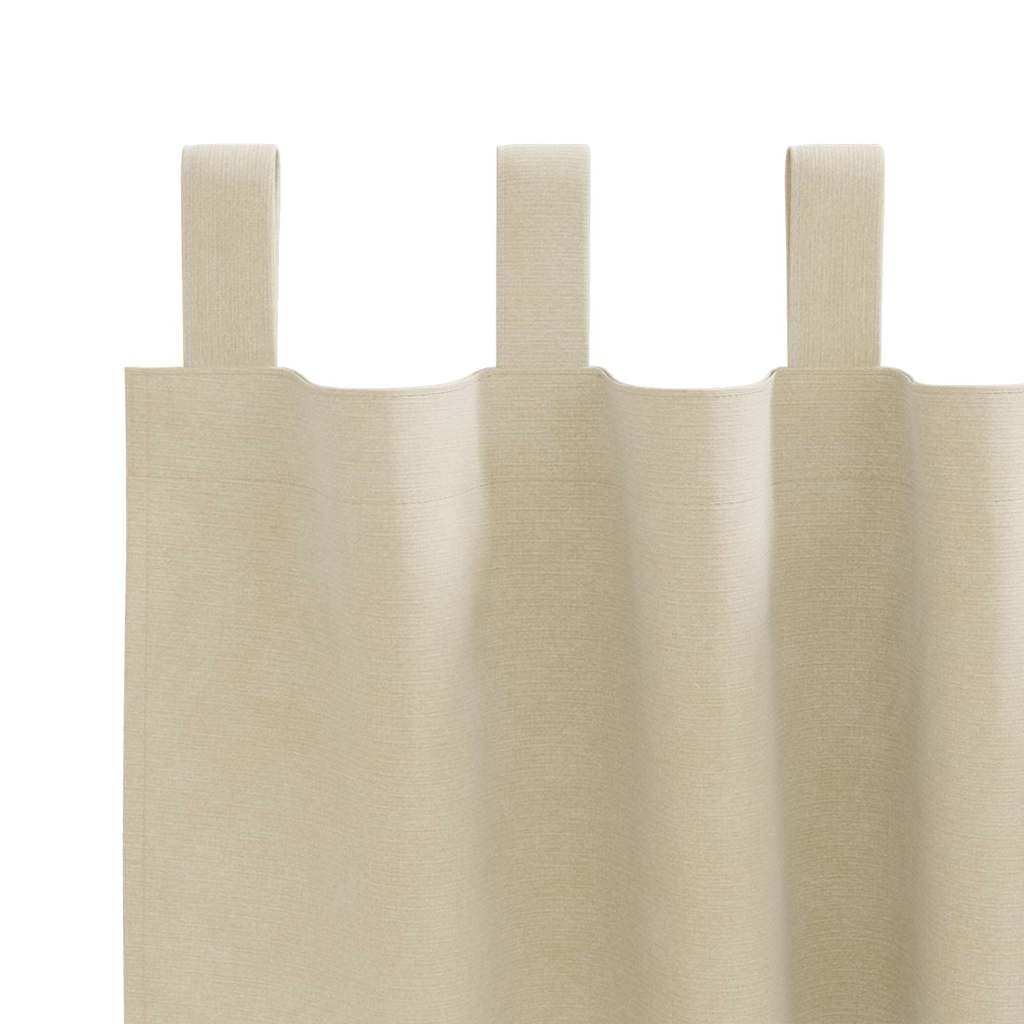 Blackout Curtains 2 pcs Cream 140 x 245 cm Velvet