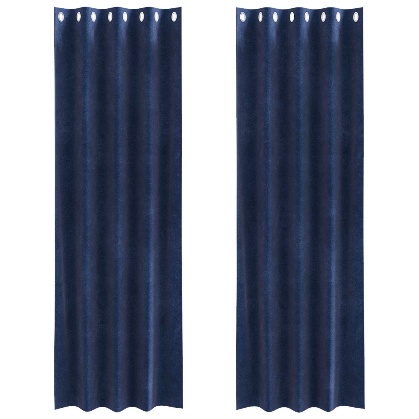 Rideaux occultants 2 pièces bleu foncé 140 x 225 cm velours