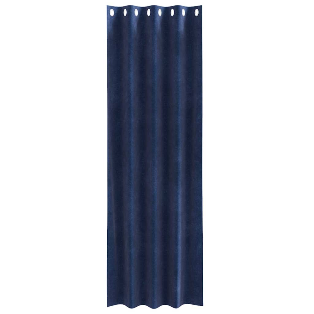 Verdunkelungsvorhänge 2 pcs Dunkelblau 140 x 245 cm Samt