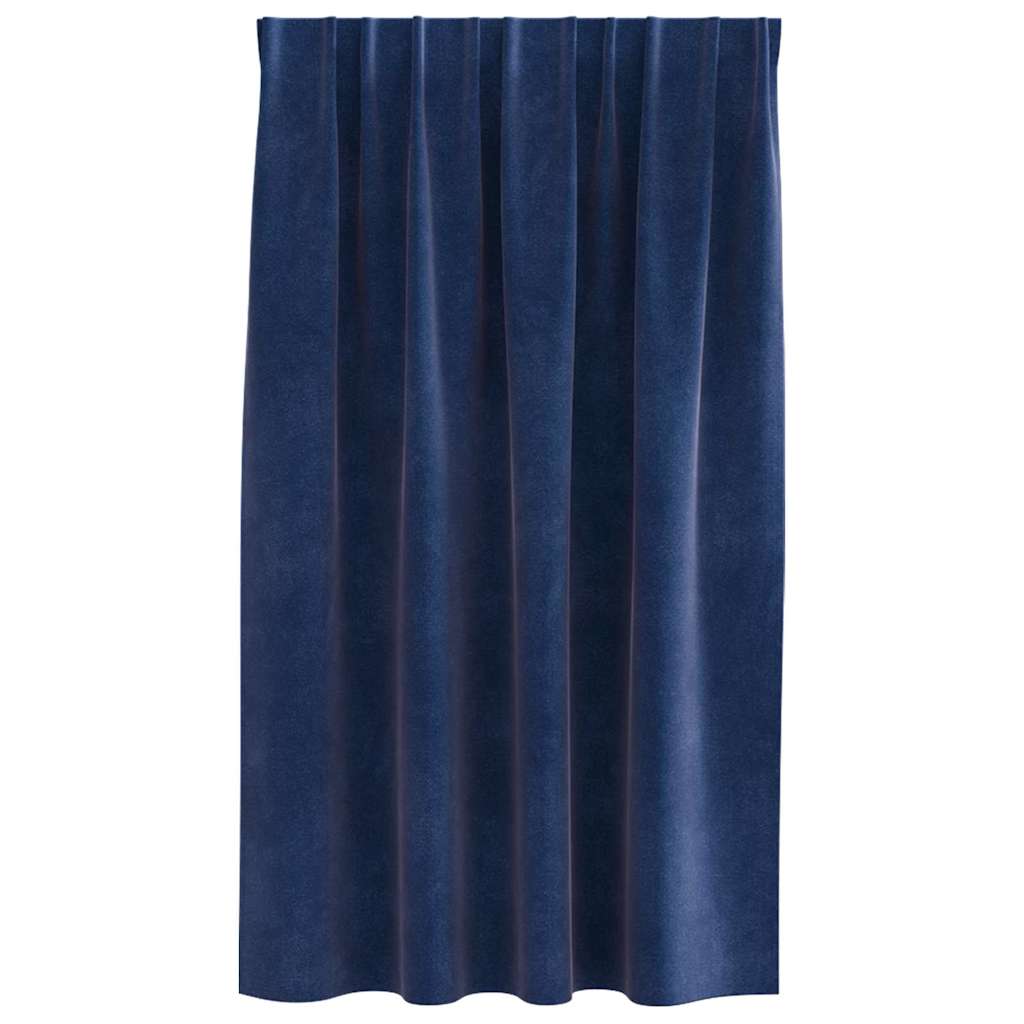 Rideaux occultants 2 pièces bleu foncé 140 x 140 cm velours