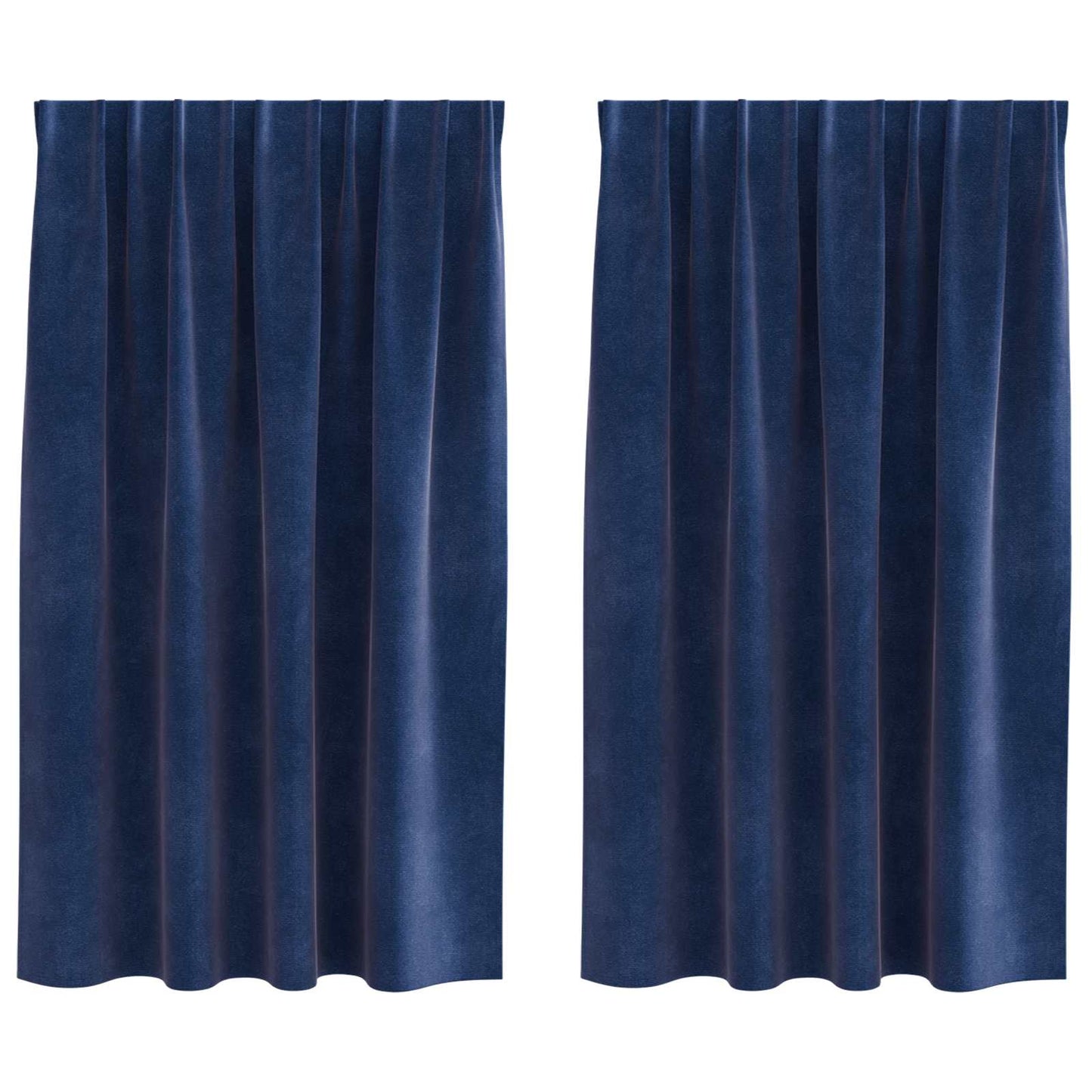 Rideaux occultants 2 pièces Bleu foncé 140 x 175 cm Velours