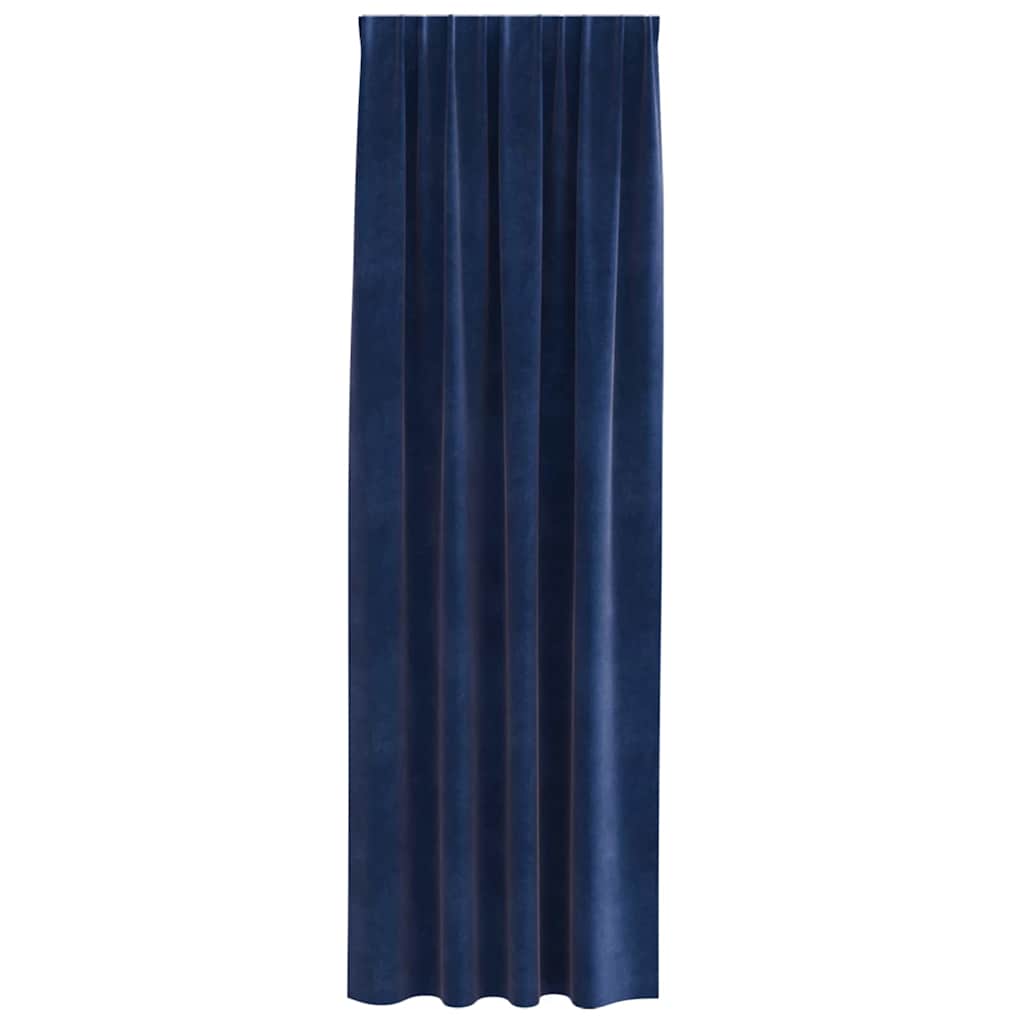 Verdunkelungsvorhänge 2 pcs Dunkelblau 140 x 245 cm Samt