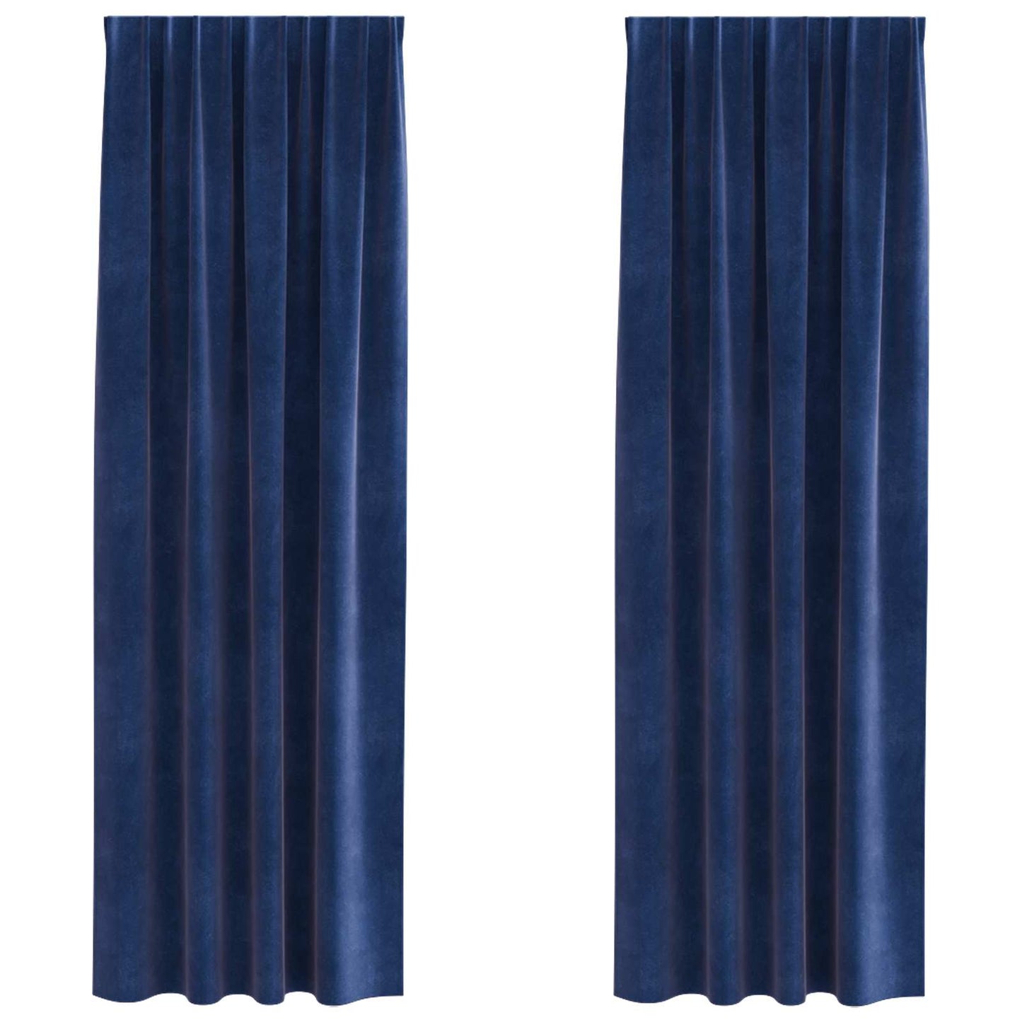 Rideaux occultants 2 pcs Bleu foncé 140 x 260 cm Velours