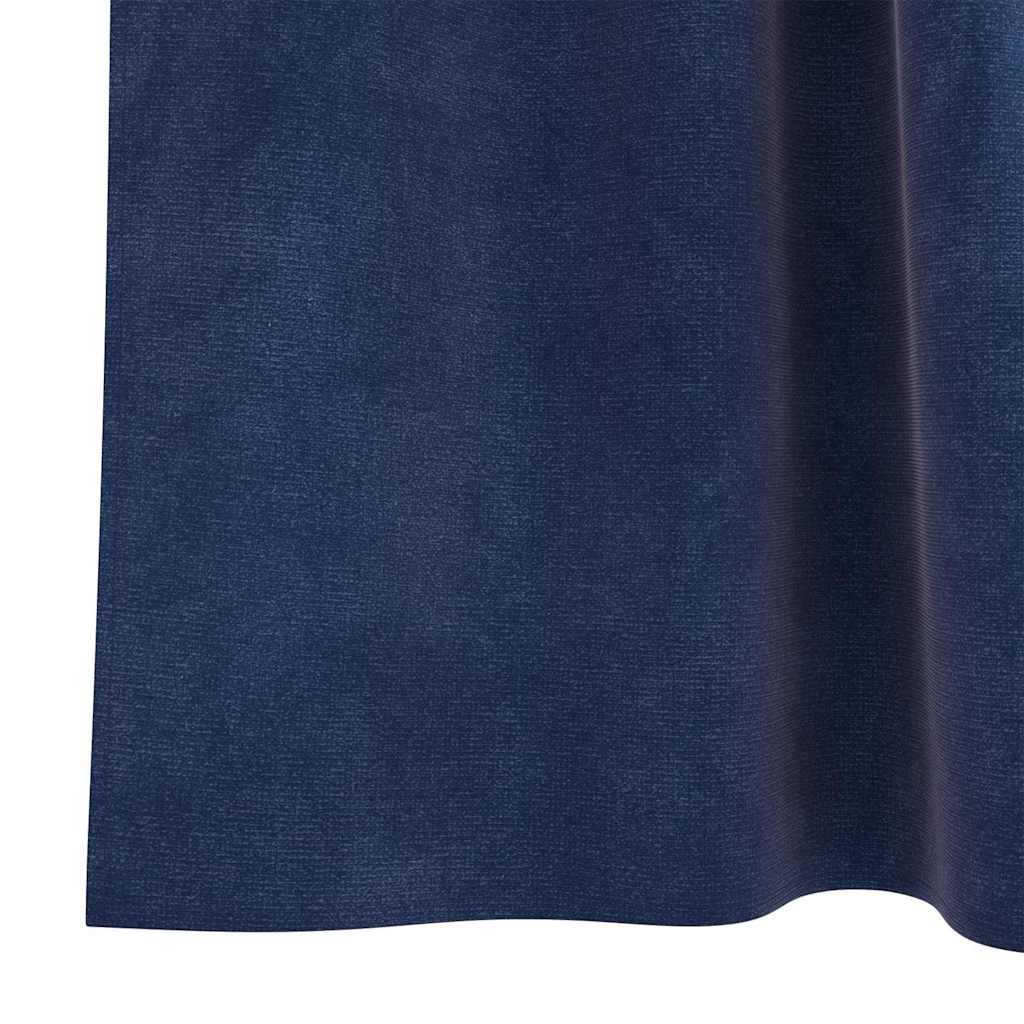 Verdunkelungsvorhänge 2 pcs Dunkelblau 140 x 140 cm Samt
