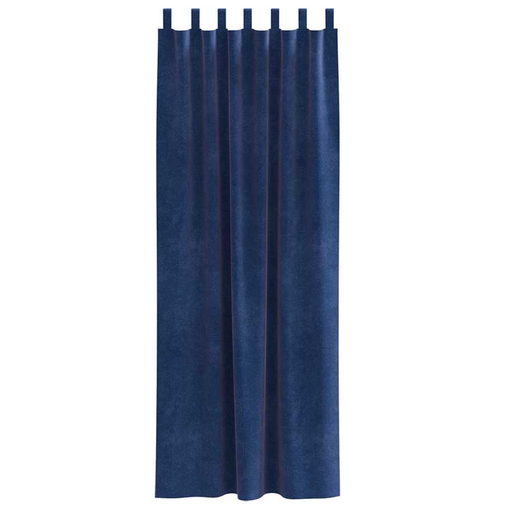 Verdunkelungsvorhänge 2 pcs Dunkelblau 140 x 260 cm Samt