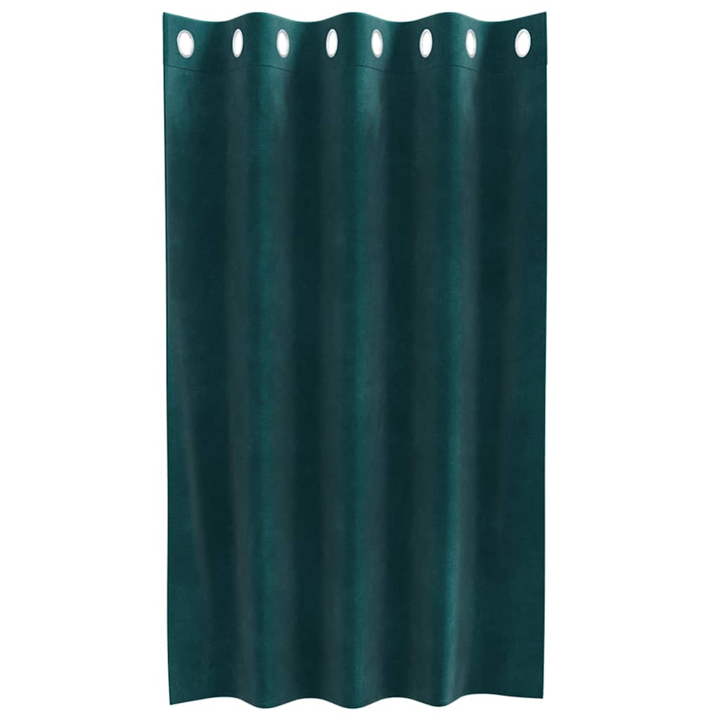 Rideaux occultants 2 pcs Vert foncé 140 x 140 cm Velours