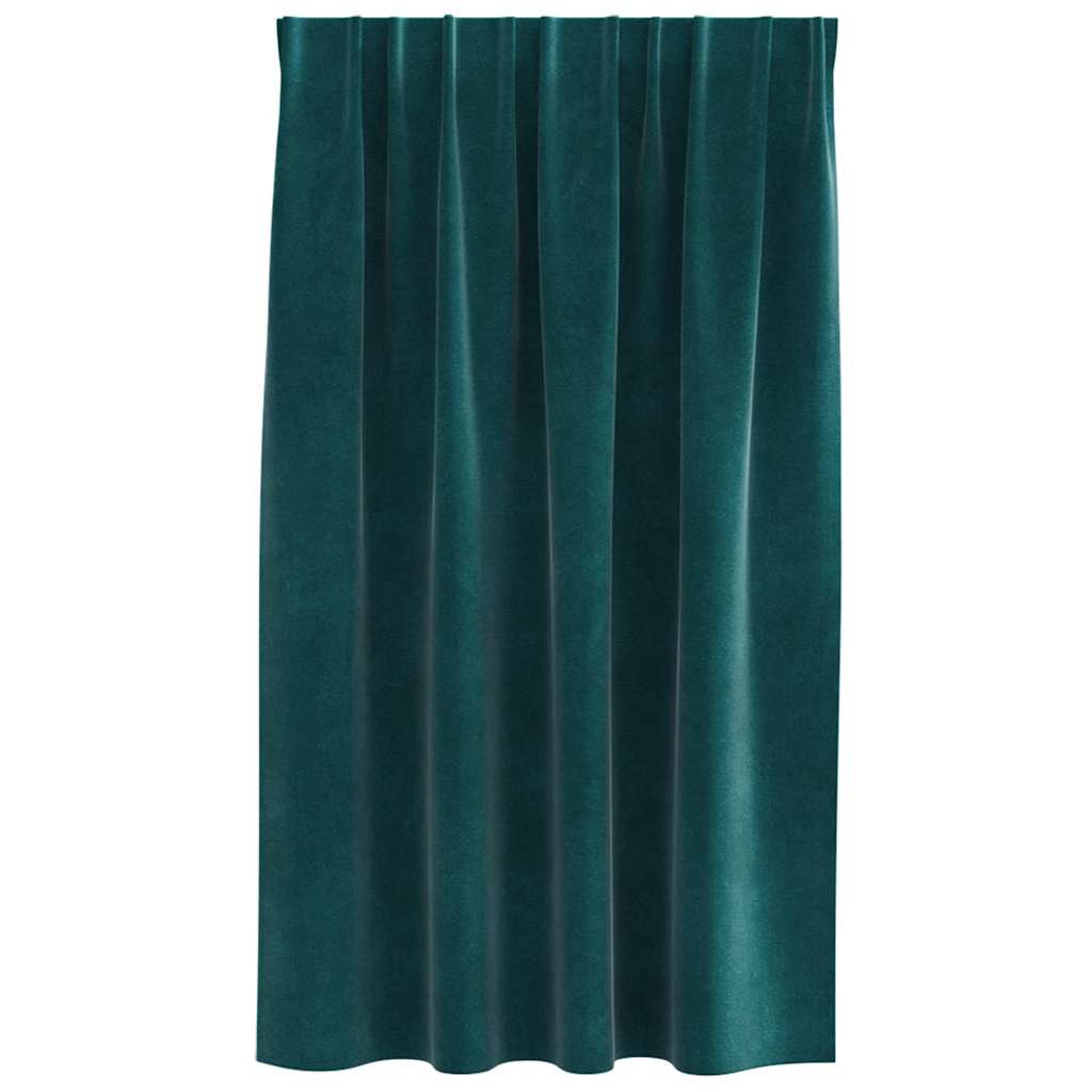 Curtains with Curtains 2 pcs Dark Green 140 x 140 cm Velvet