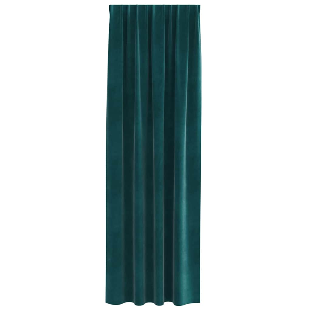 Verdunkelungsvorhänge 2 pcs Dunkelgrün 140 x 225 cm Samt