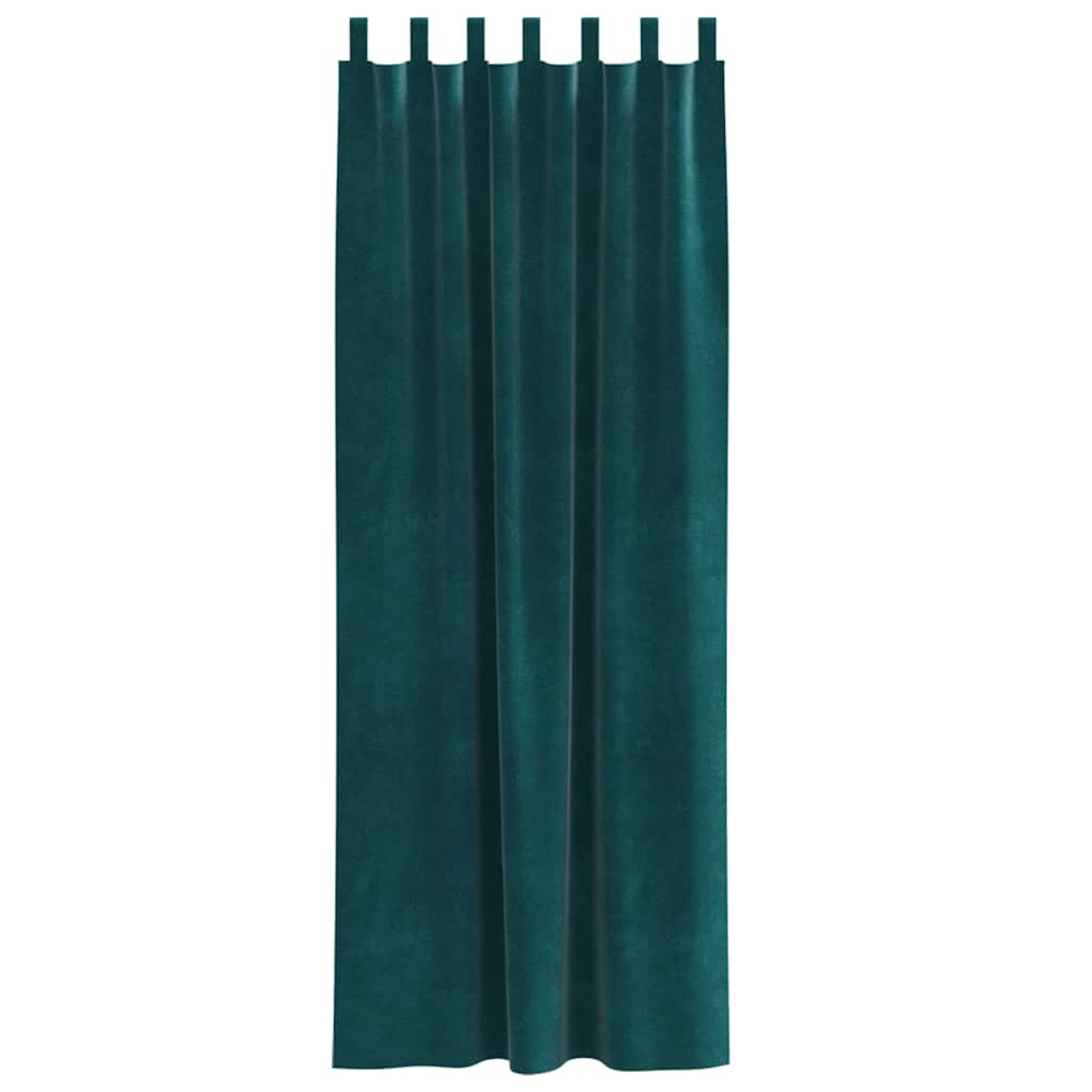 Verdunkelungsvorhänge 2 pcs Dunkelgrün 140 x 225 cm Samt