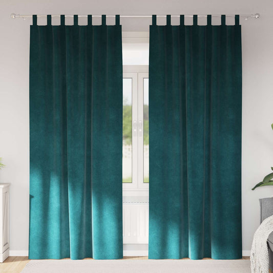 Verdunkelungsvorhänge 2 pcs Dunkelgrün 140 x 245 cm Samt