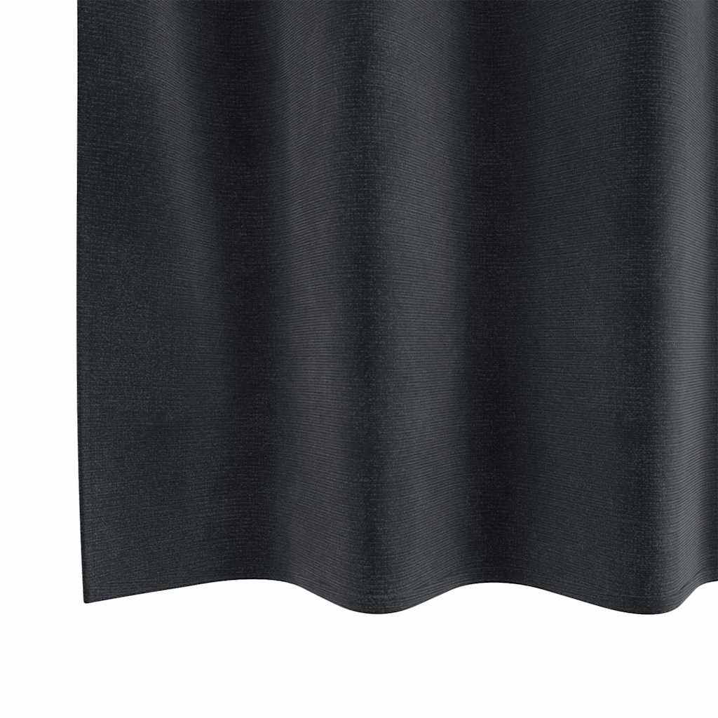 Rideaux occultants 2 pcs Gris foncé 140 x 140 cm Velours