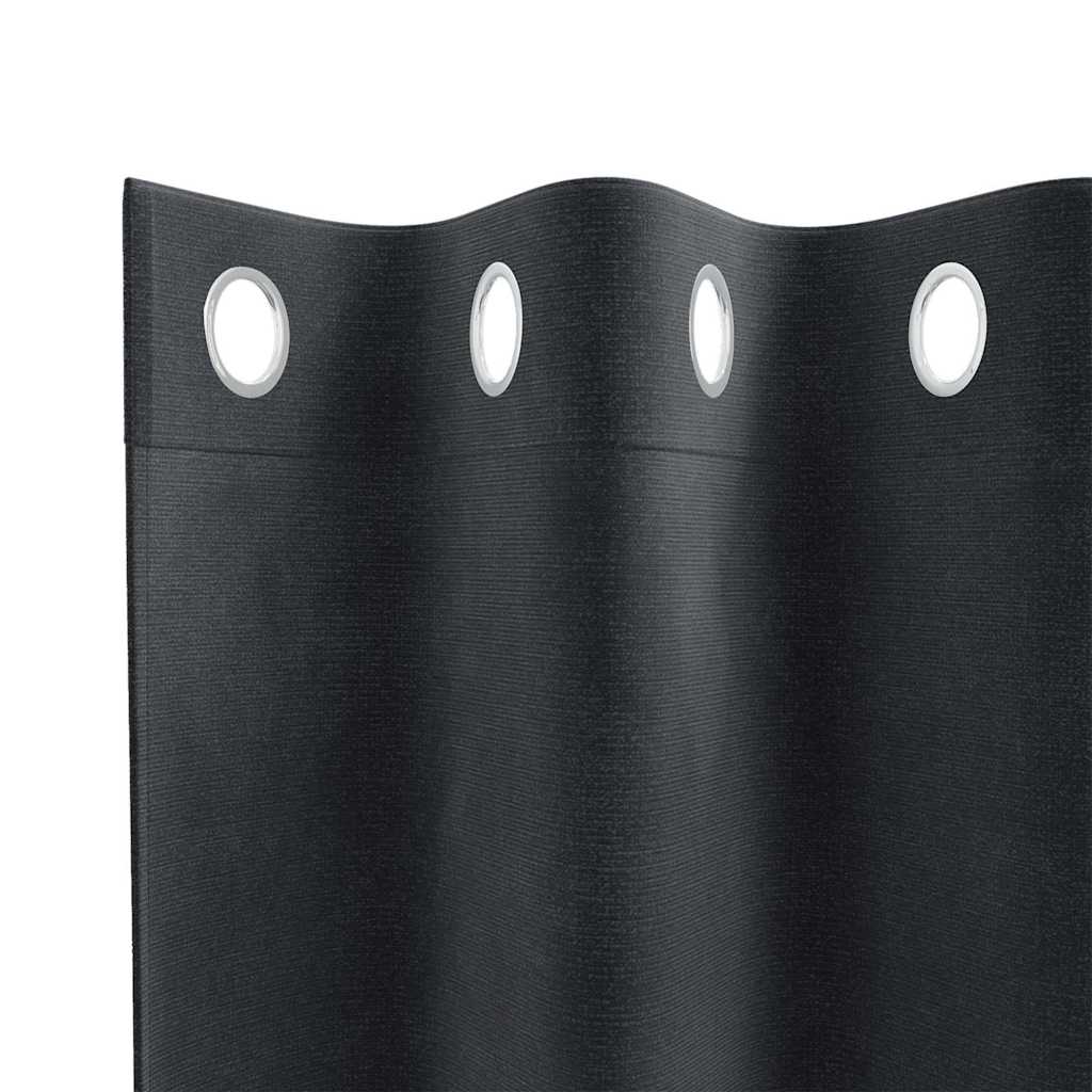 Blackout Curtains 2 pcs Dark Grey 140 x 225 cm Velvet