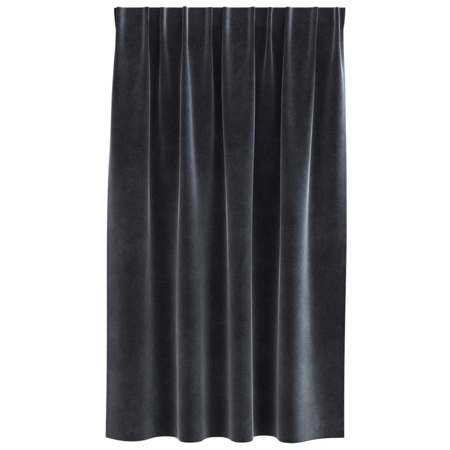 Rideaux occultants 2 pcs Gris foncé 140 x 140 cm Velours