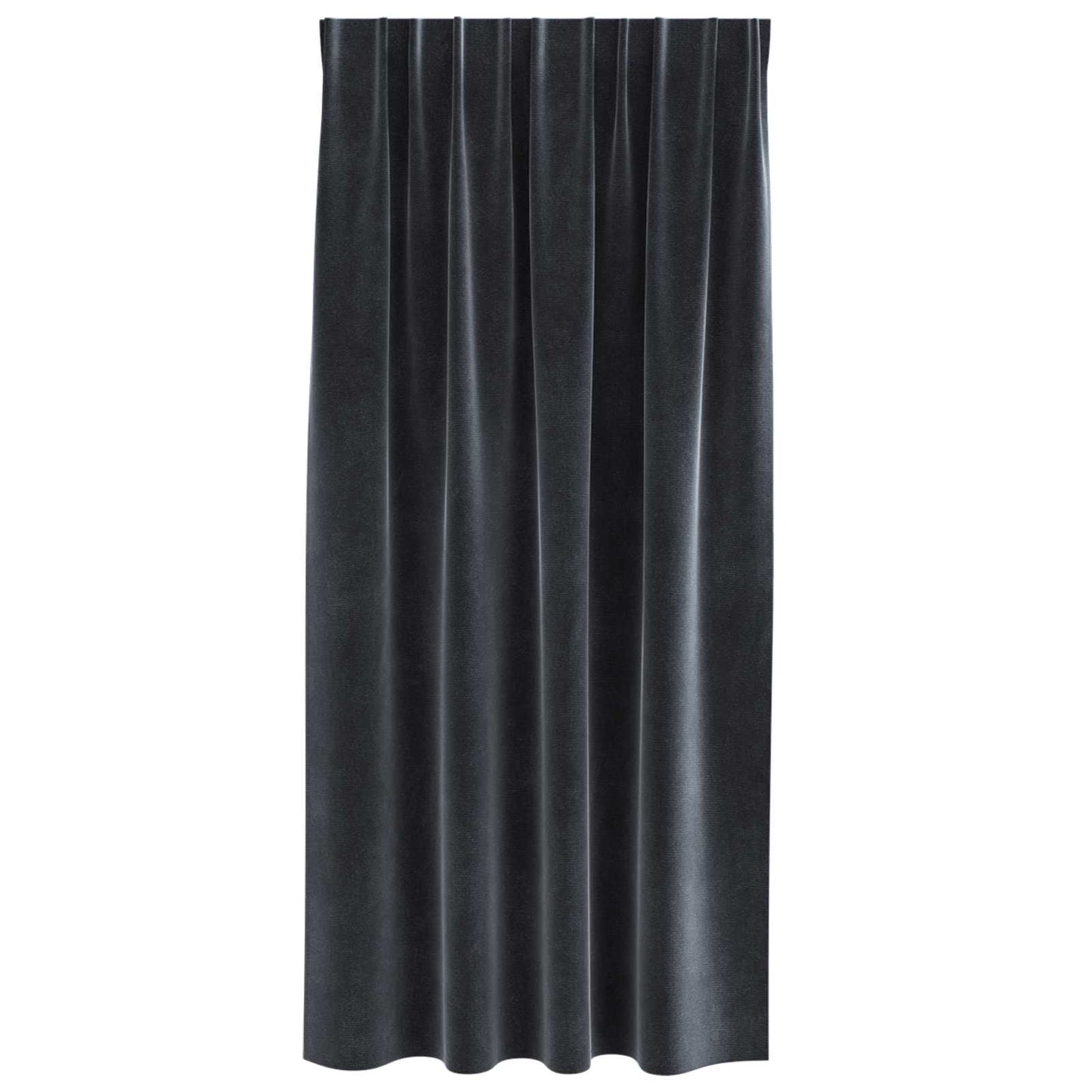 Rideaux Occultants 2 pcs Gris Foncé 140 x 175 cm Velours