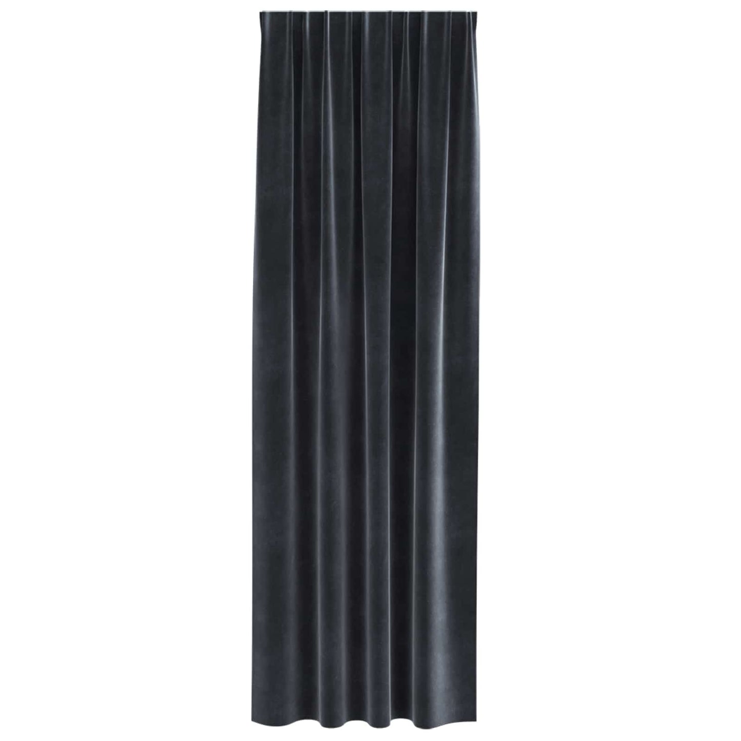 Rideaux occultants 2 pcs Gris foncé 140 x 260 cm Velours