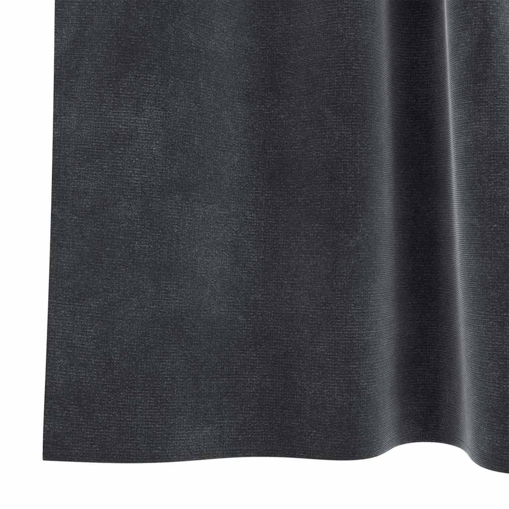 Verdunkelungsvorhänge 2 pcs Dunkelgrau 140 x 140 cm Samt