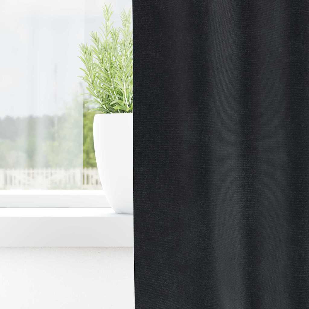 Rideaux occultants 2 pcs Gris foncé 140 x 245 cm Velours