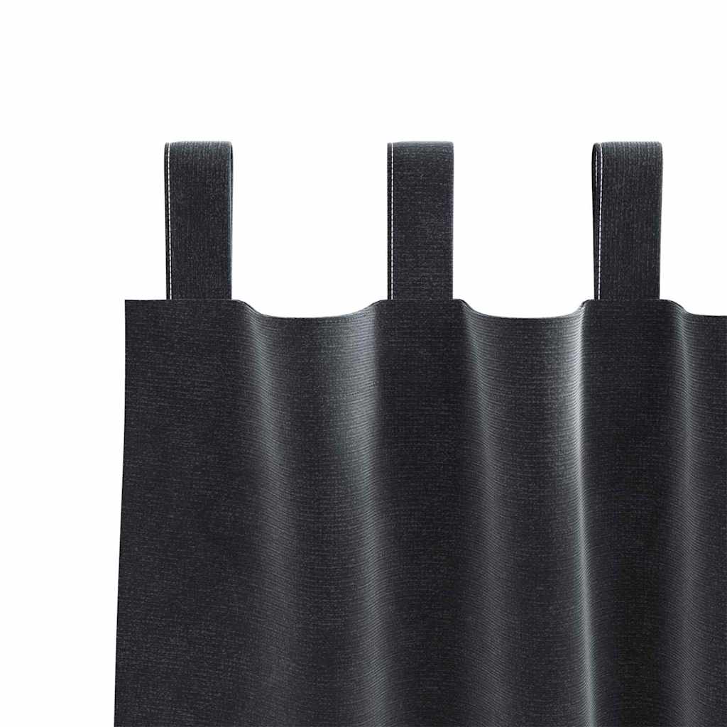 Verdunkelungsvorhänge 2 pcs Dunkelgrau 140 x 260 cm Samt