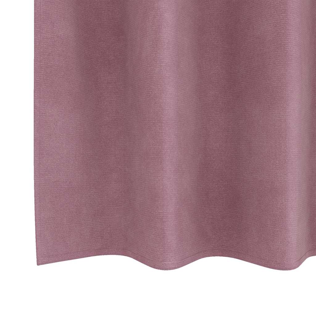 Rideaux Occultants 2 pcs Rose Foncé 140 x 140 cm Velours