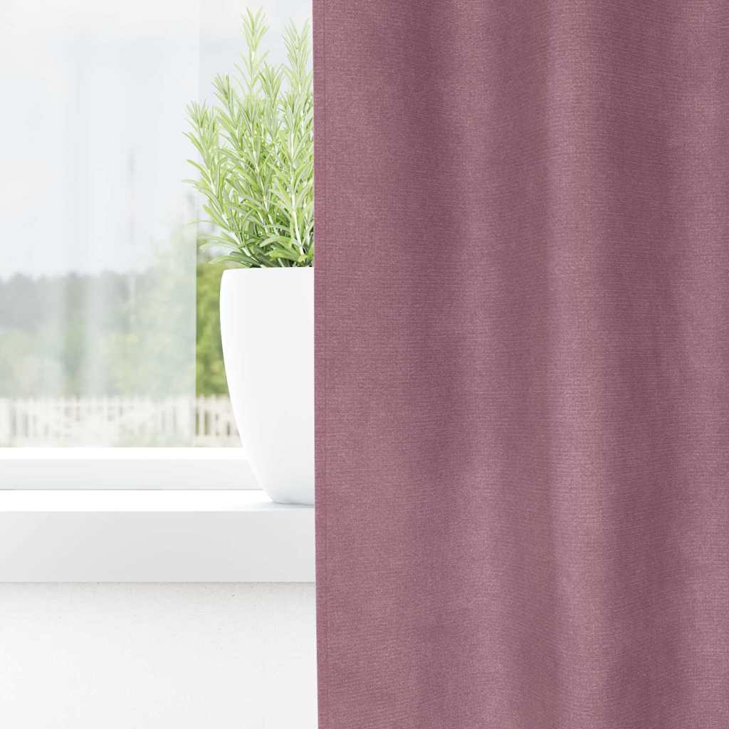 Rideaux occultants 2 pcs Rose foncé 140 x 225 cm Velours
