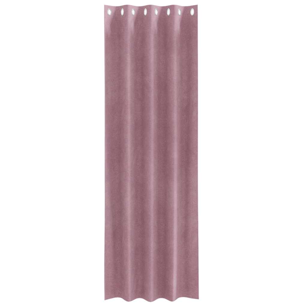 Rideaux occultants 2 pcs Rose foncé 140 x 225 cm Velours