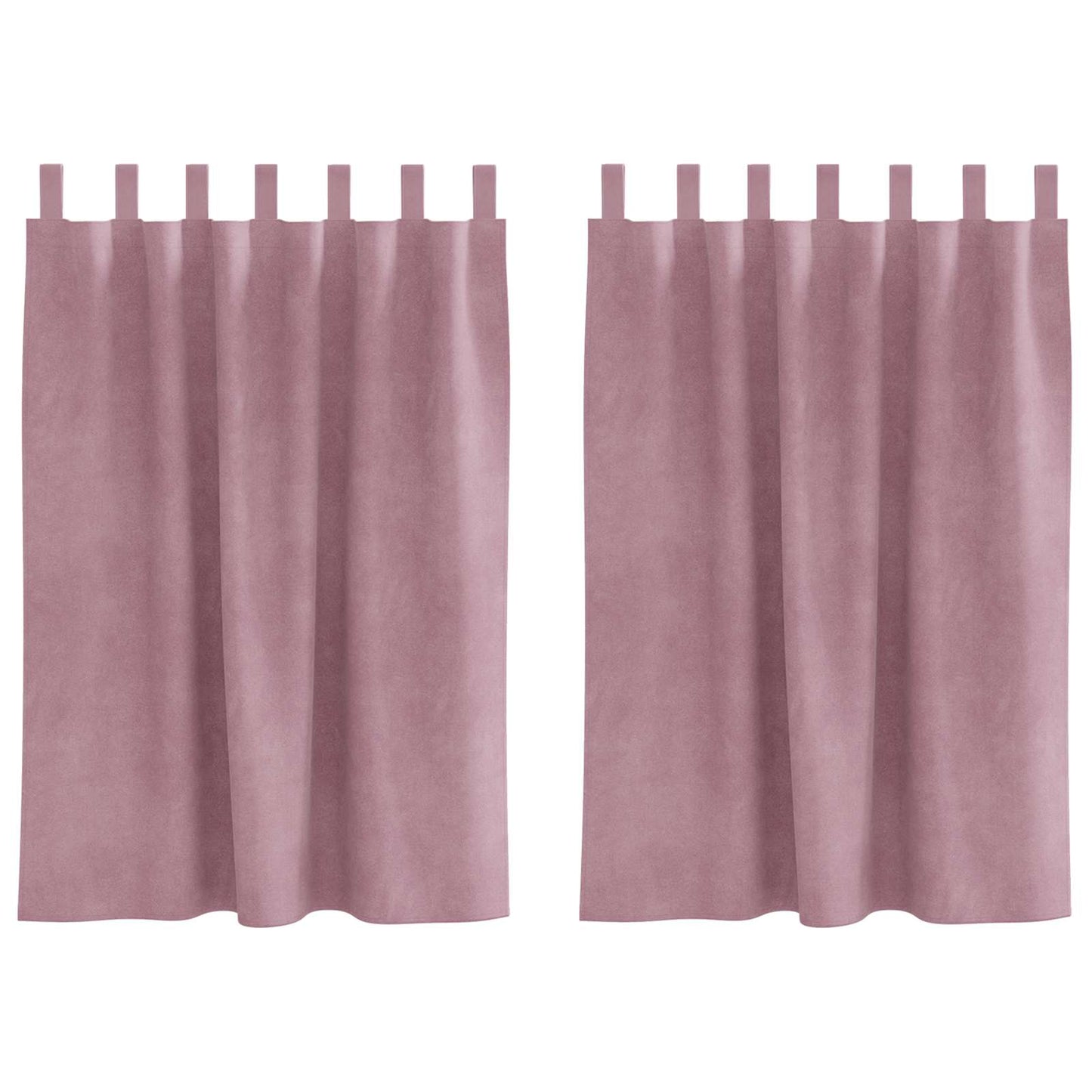 Rideaux Occultants 2 pcs Rose Foncé 140 x 140 cm Velours