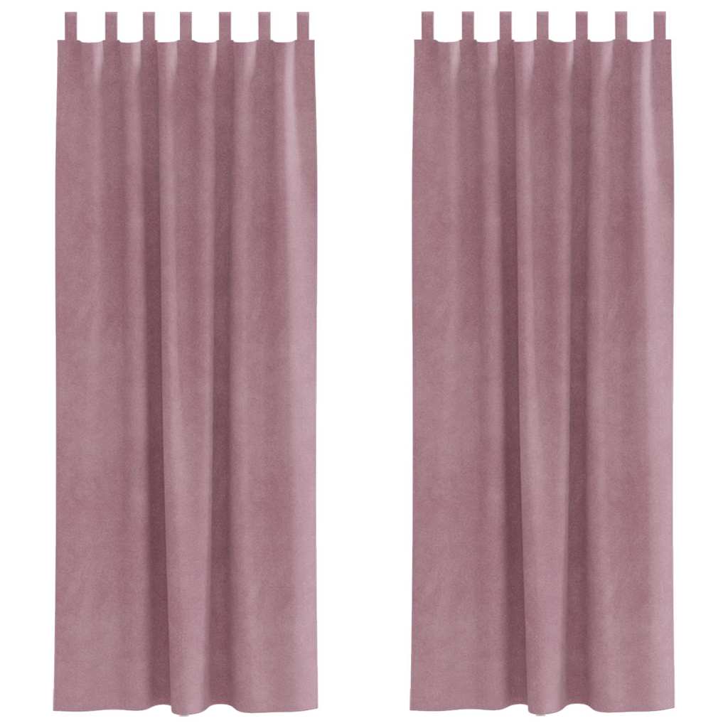 Rideaux occultants 2 pcs Rose foncé 140 x 260 cm Velours