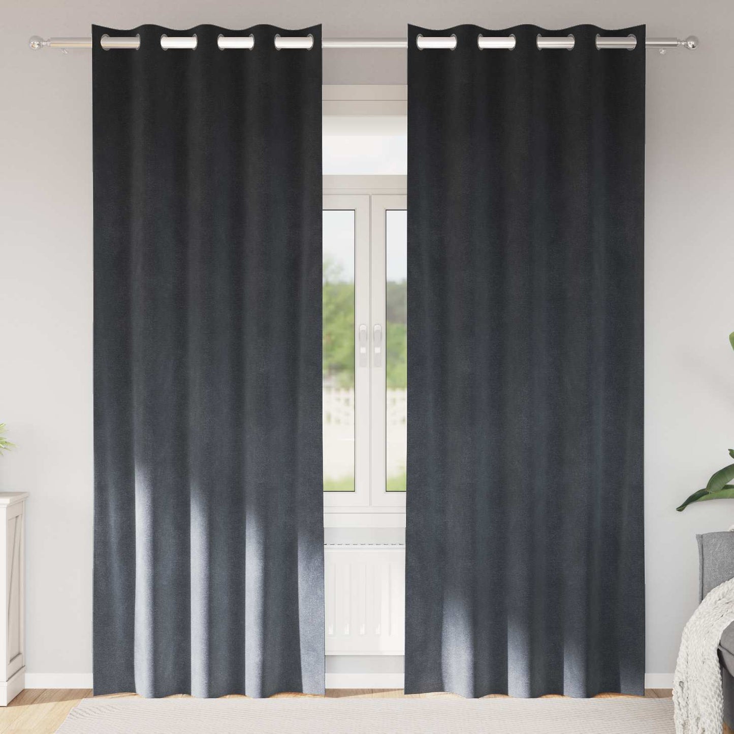 Blackout Curtains 2 pcs Light Grey 140 x 245 cm Velvet