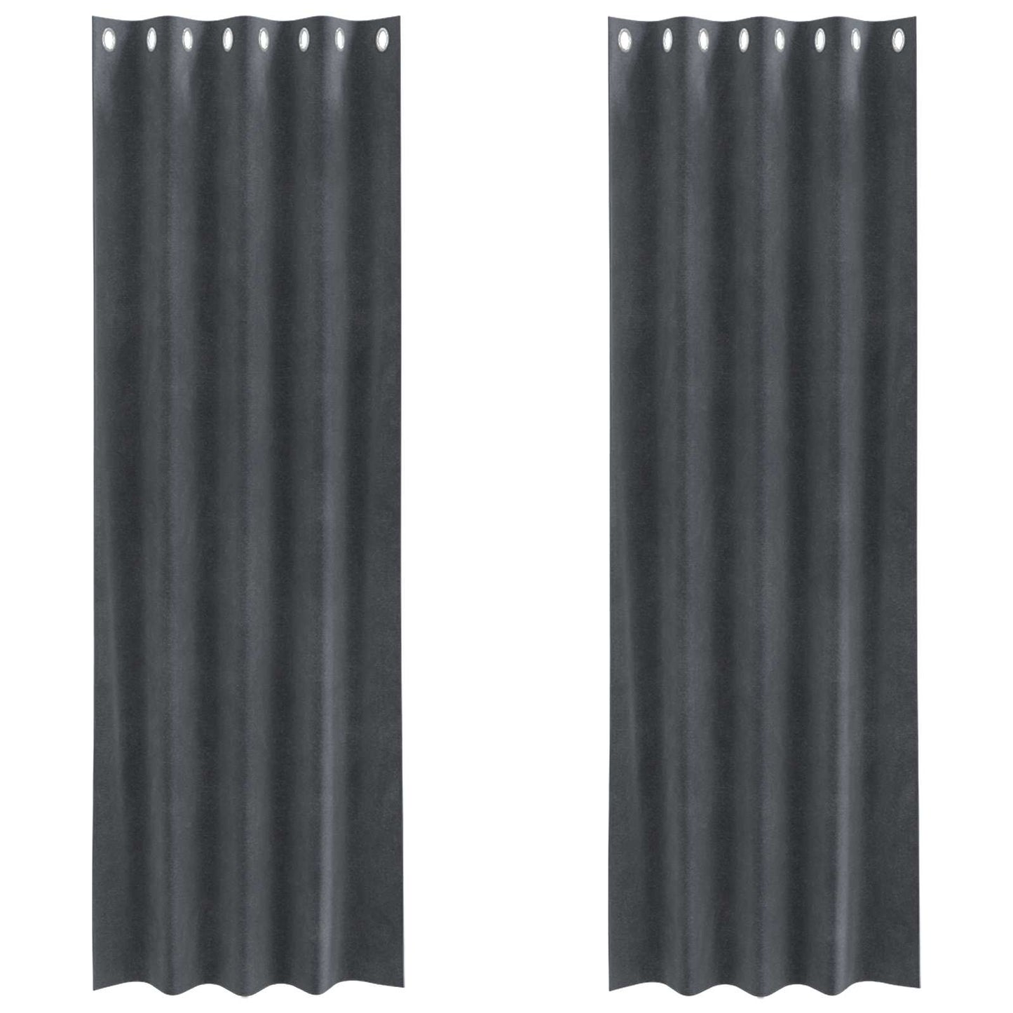 Rideaux occultants 2 pcs Gris Clair 140 x 260 cm Velours