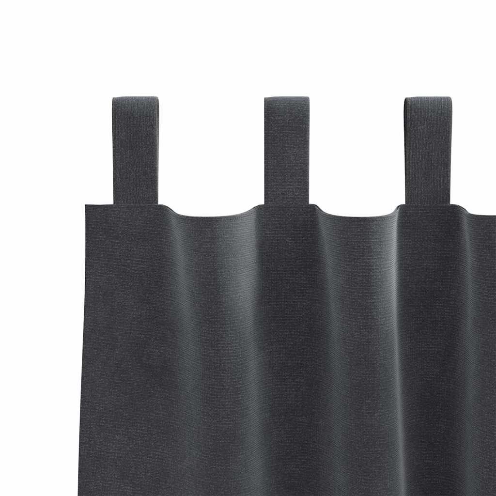 Blackout Curtains 2 pcs Light Grey 140 x 225 cm Velvet