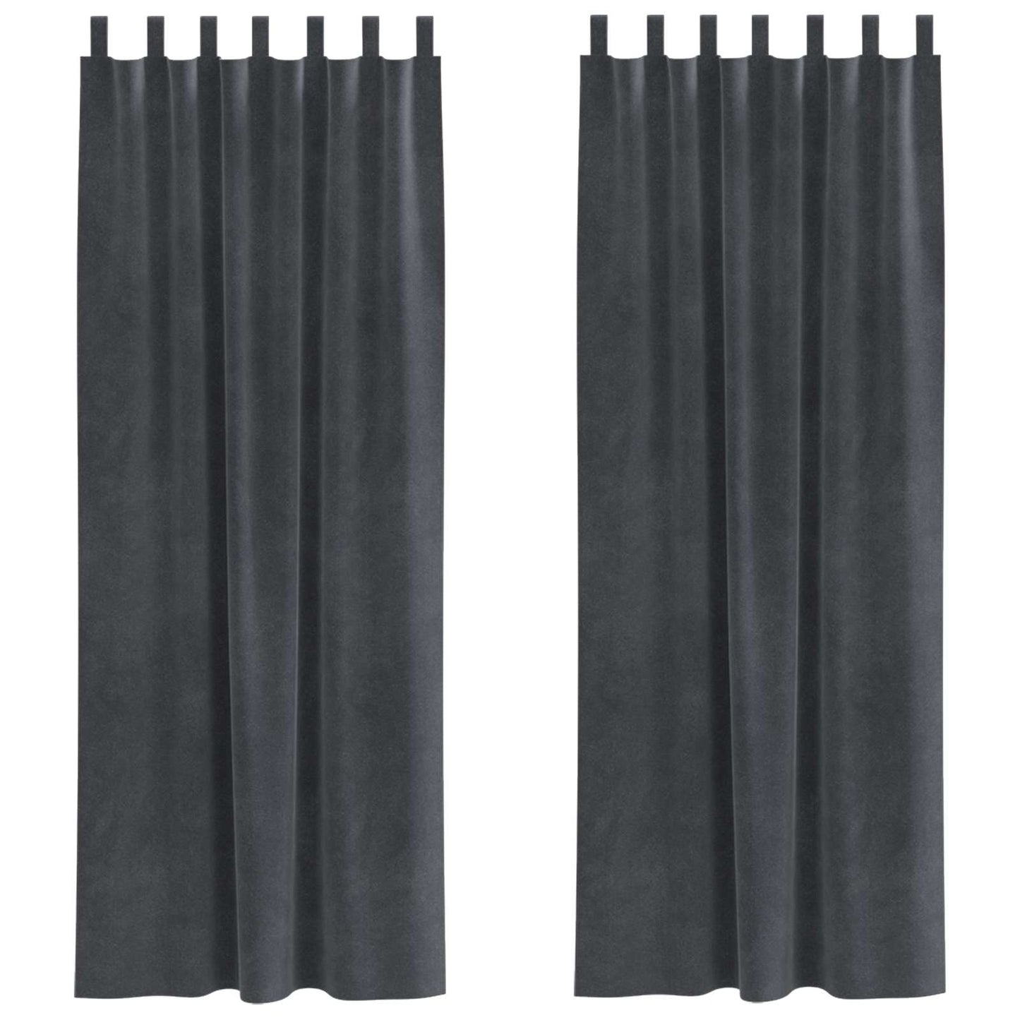 Rideaux occultants 2 pcs Gris clair 140 x 245 cm Velours