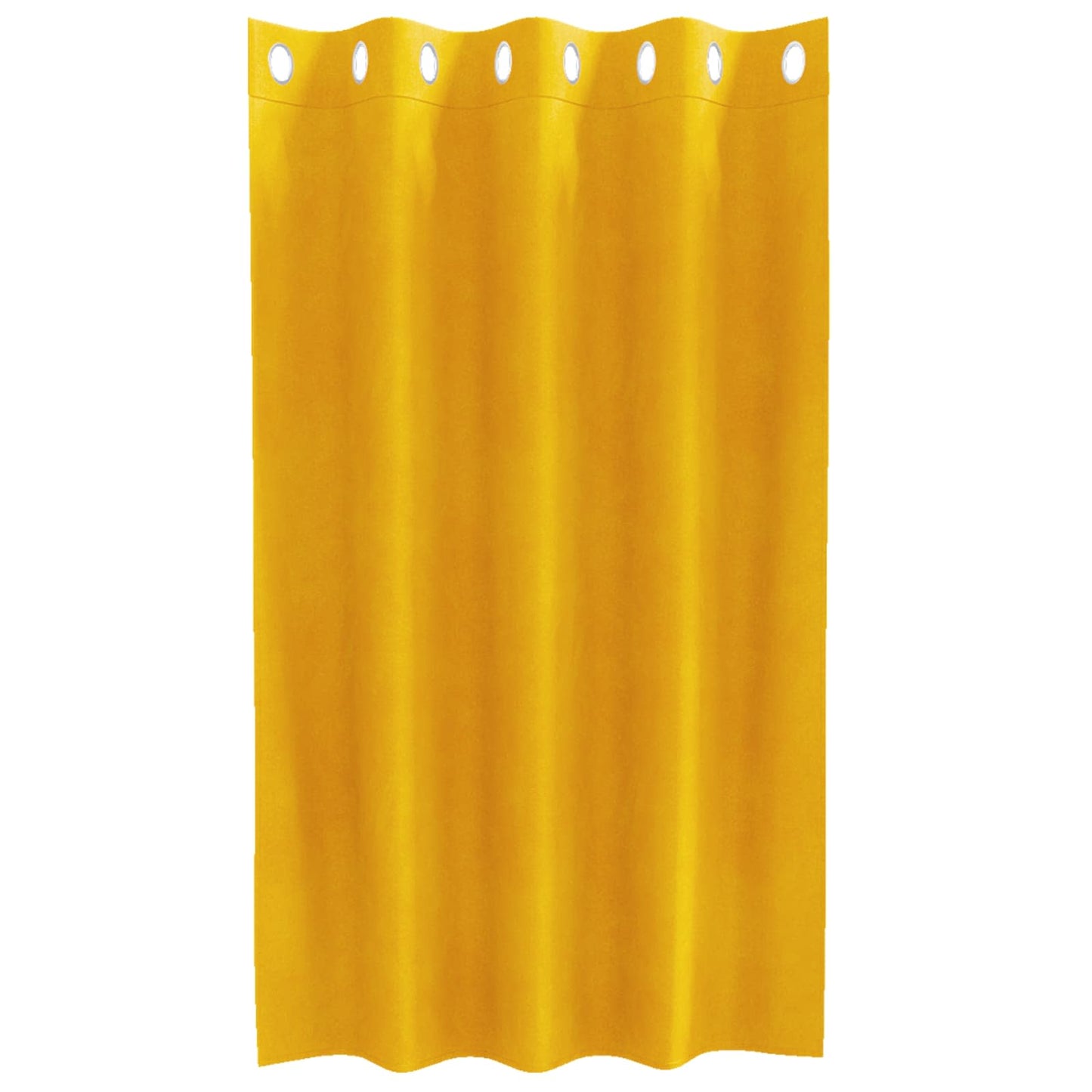 Rideaux occultants 2 pièces Jaune moutarde 140 x 140 cm Velours