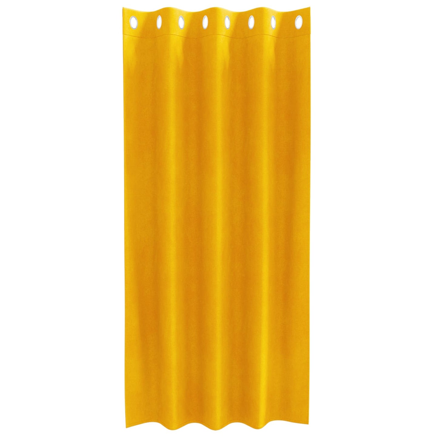 Rideaux occultants 2 pcs Jaune moutarde 140 x 175 cm Velours