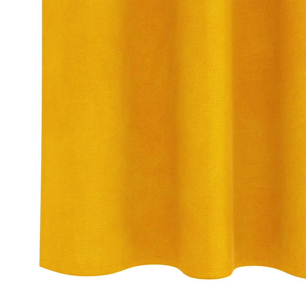 Verdunkelungsvorhänge 2 pcs Senfgelb 140 x 245 cm Samt