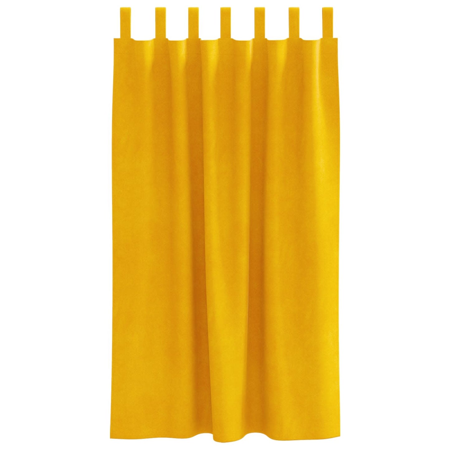 Rideaux occultants 2 pcs Jaune moutarde 140 x 175 cm Velours