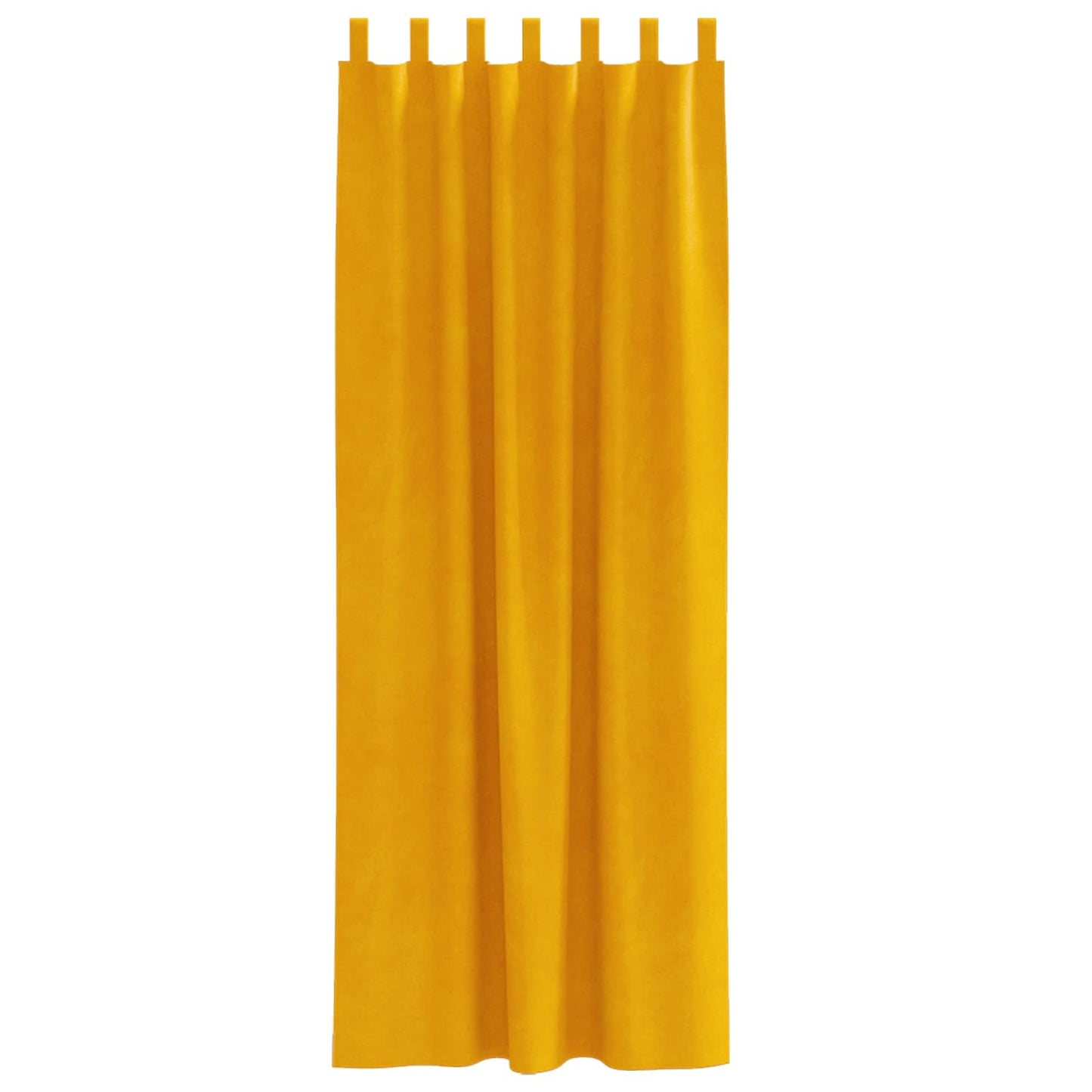 Rideaux occultants 2 pièces Jaune moutarde 140 x 245 cm Velours