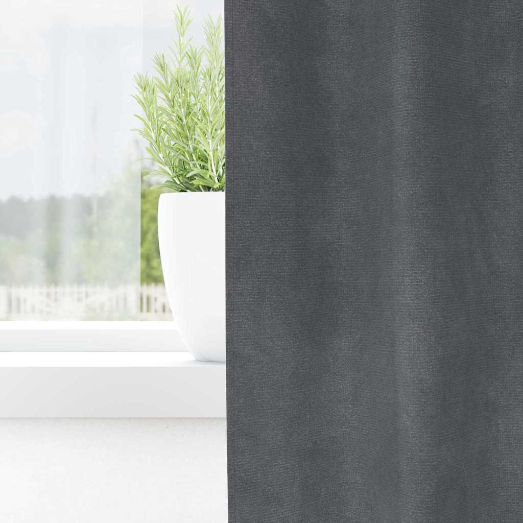 Rideaux occultants 2 pcs Gris clair 140 x 140 cm Velours