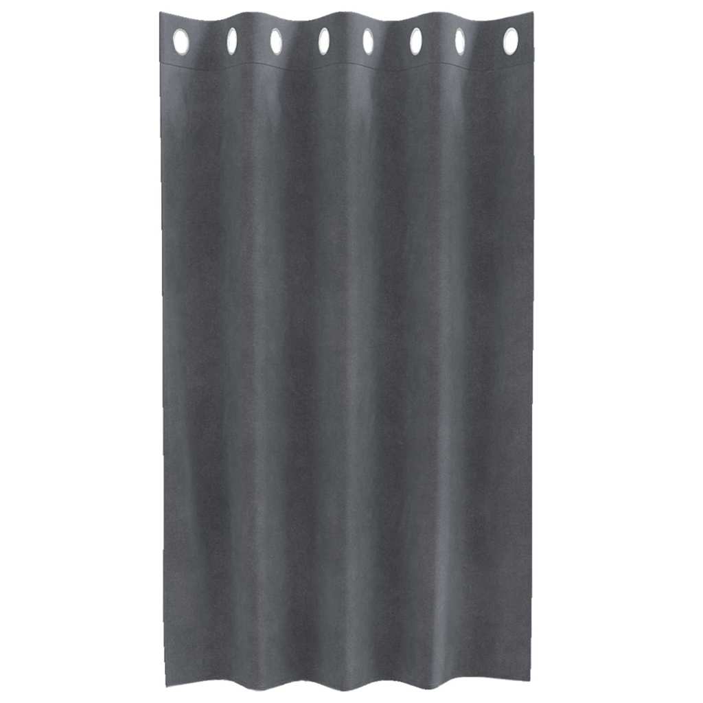 Rideaux occultants 2 pcs Gris clair 140 x 140 cm Velours