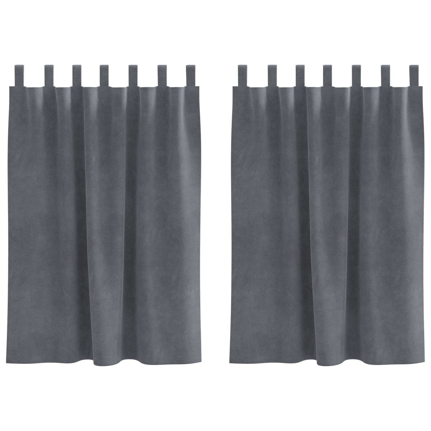 Rideaux occultants 2 pcs Gris clair 140 x 140 cm Velours