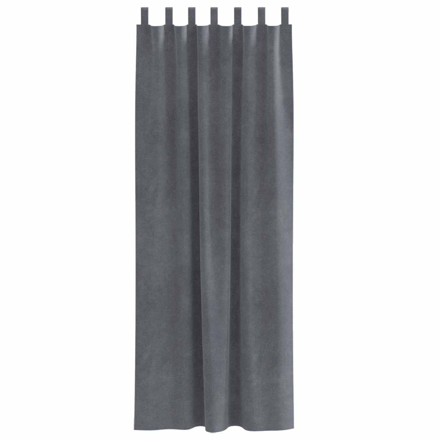 Verdunkelungsvorhänge 2 pcs Hellgrau 140 x 260 cm Samt