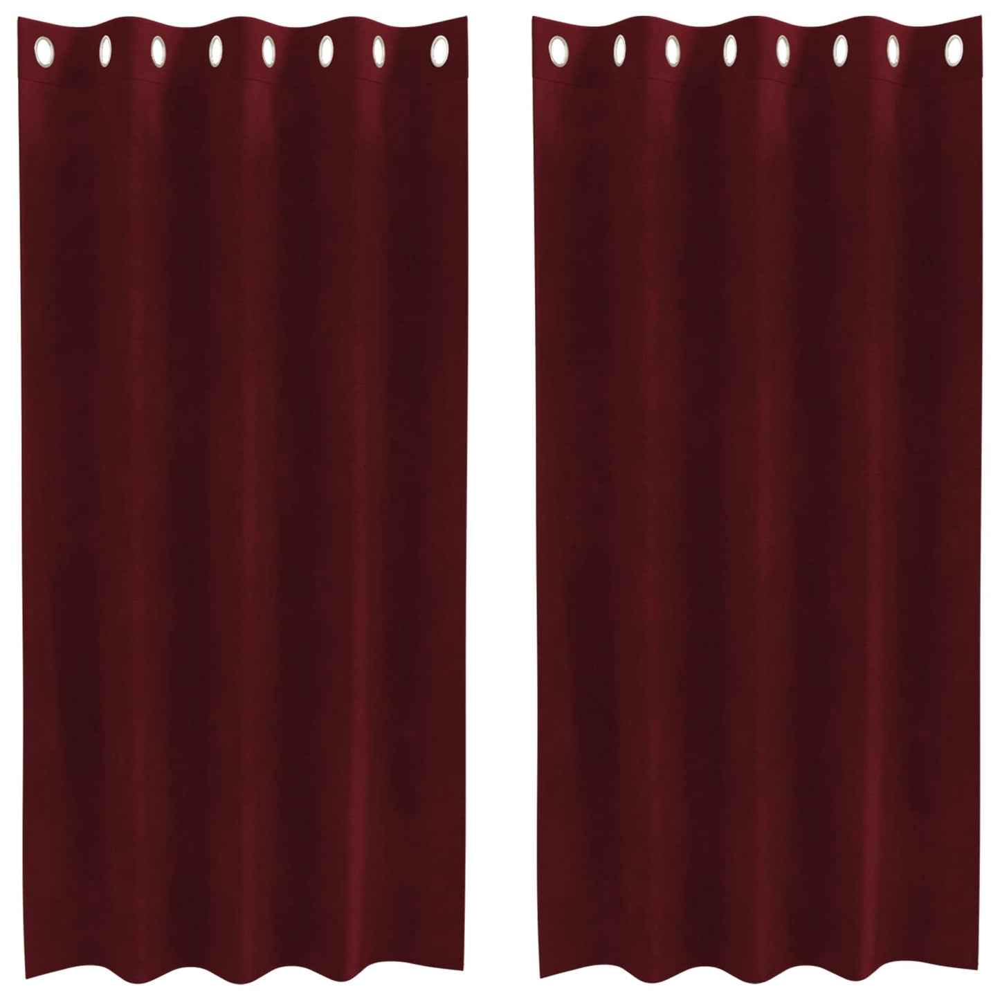 Rideaux occultants 2 pièces Rouge vin 140 x 175 cm Velours