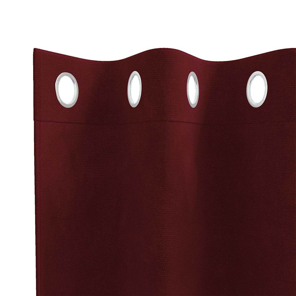 Rideaux occultants 2 pcs Rouge Vin 140 x 225 cm Velours