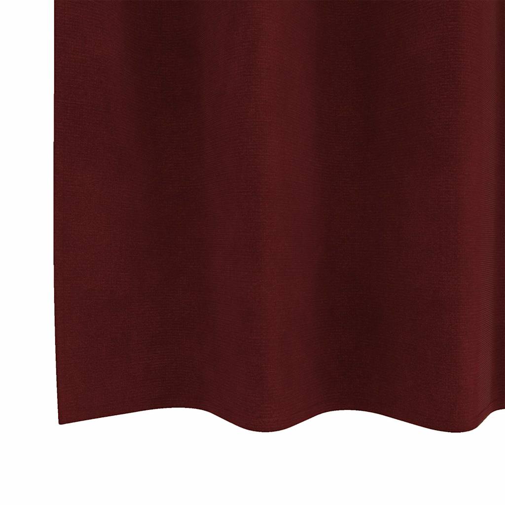 Rideaux occultants 2 pcs Rouge Vin 140 x 225 cm Velours