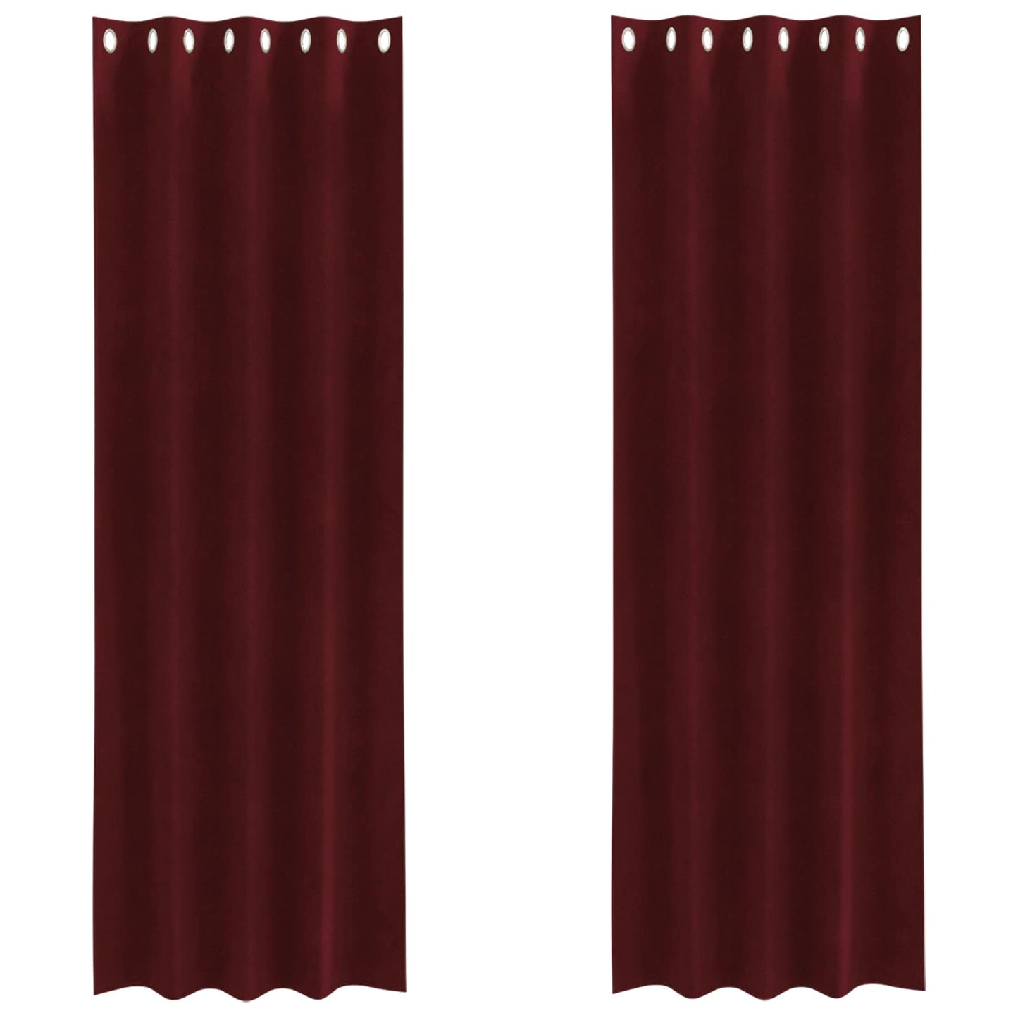Rideaux occultants 2 pcs Bordeaux 140 x 245 cm Velours