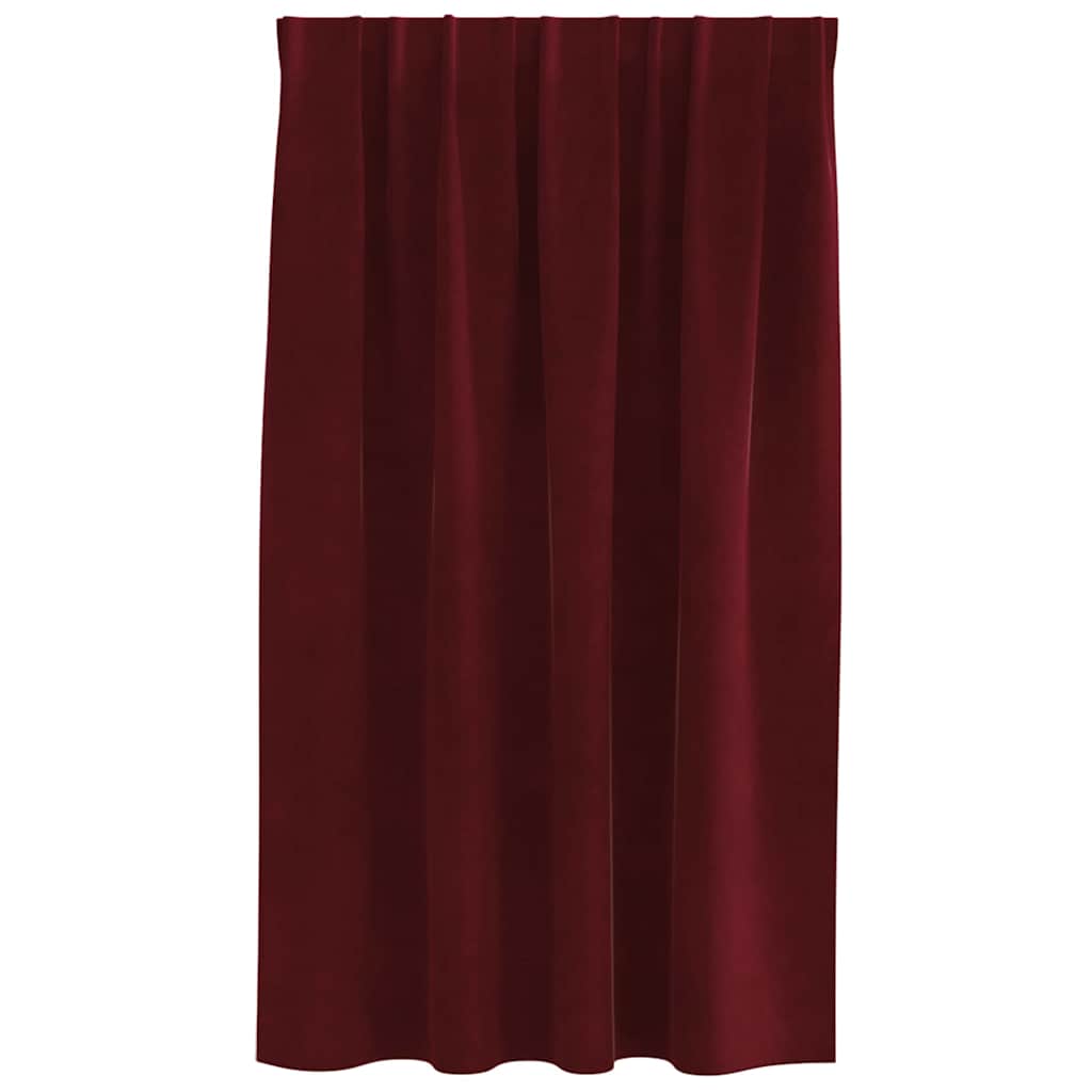 Verdunkelungsvorhänge 2 pcs Weinrot 140 x 140 cm Samt