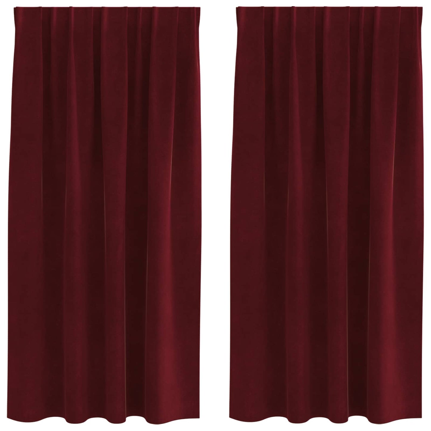 Verdunkelungsvorhänge 2 pcs Weinrot 140 x 175 cm Samt
