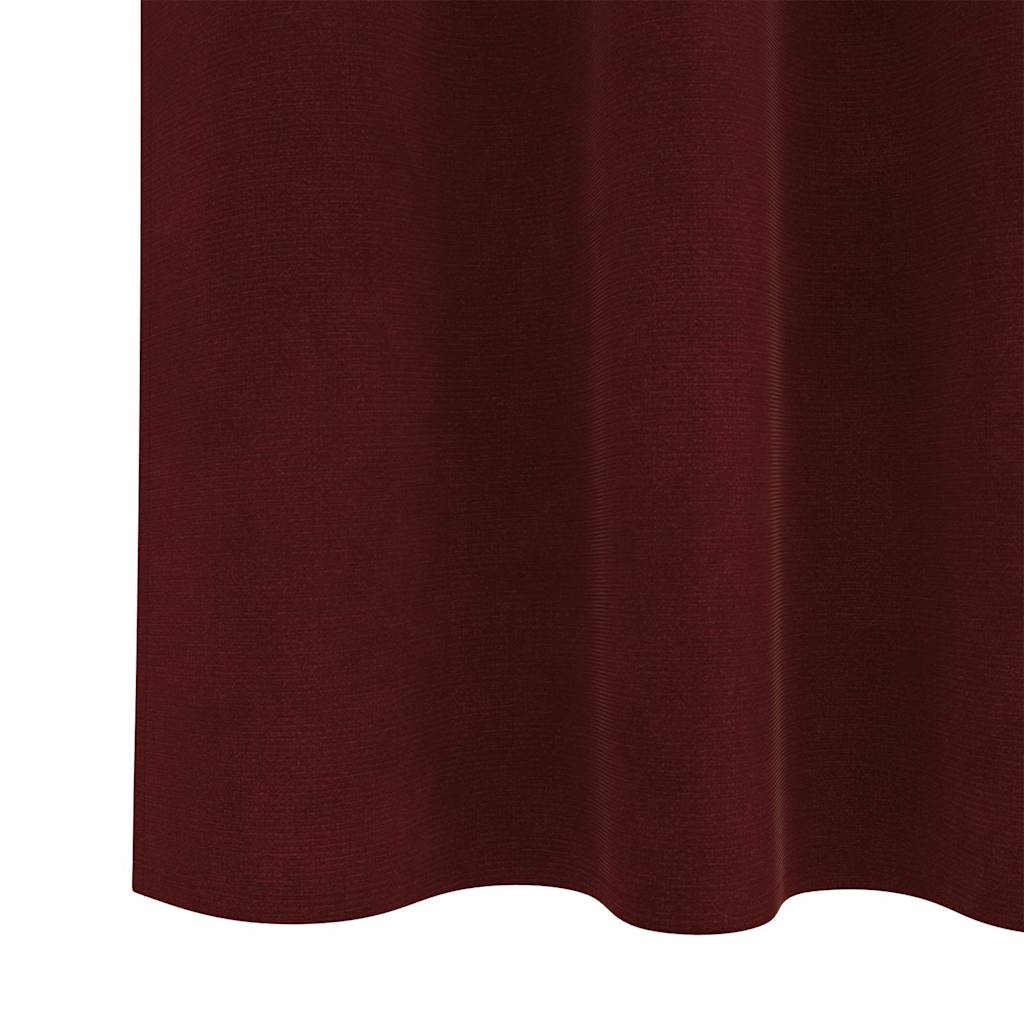 Rideaux occultants 2 pcs Bordeaux 140 x 260 cm Velours